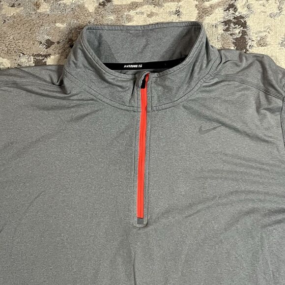 Nike Element Sweater Mens Medium Red Orange 1/4 Zip Pullover Dri-FIT Running XL - Picture 5 of 14